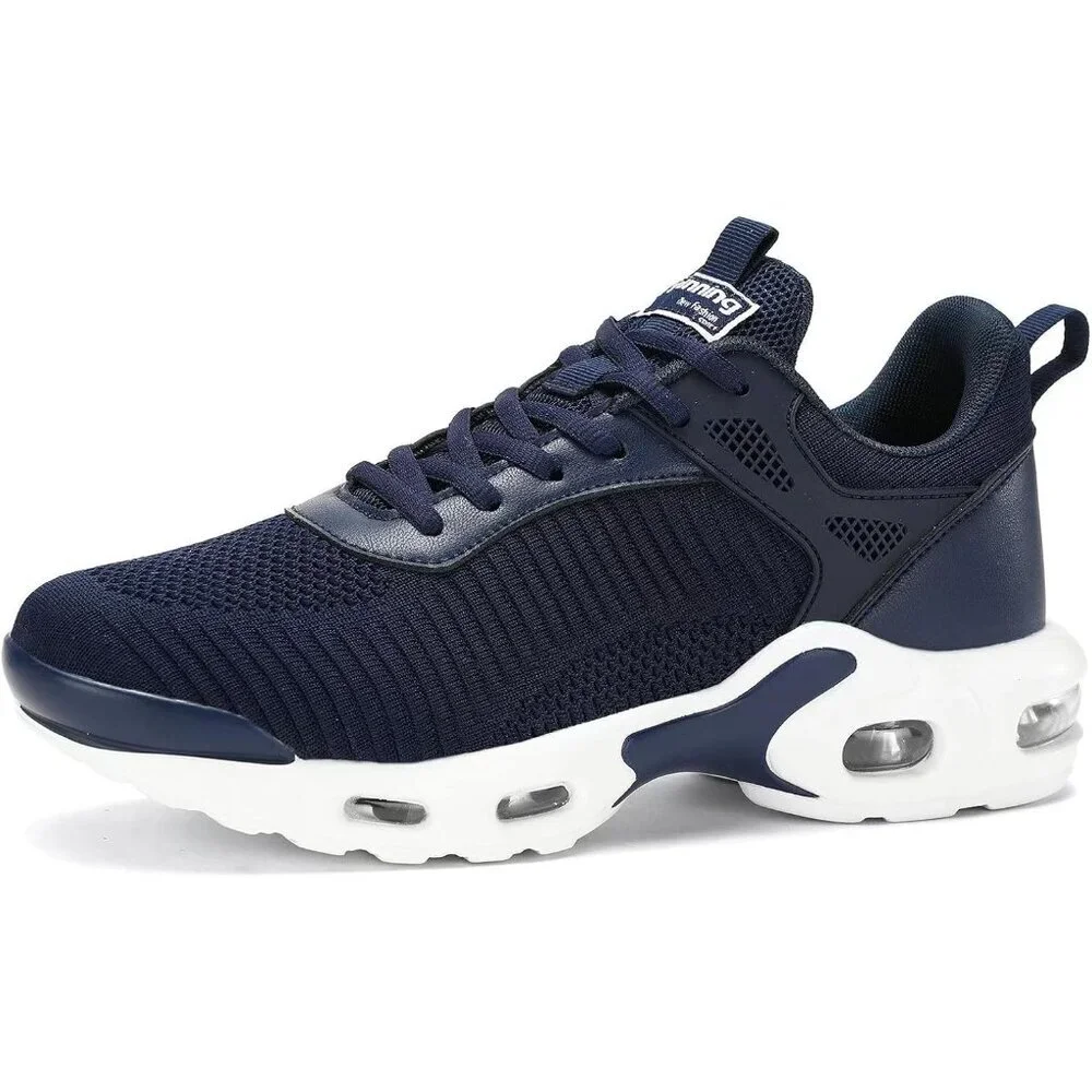 Men's Dark Blue Sneaker Non Slip Air Running Athletics Tennis Basketball Shoes